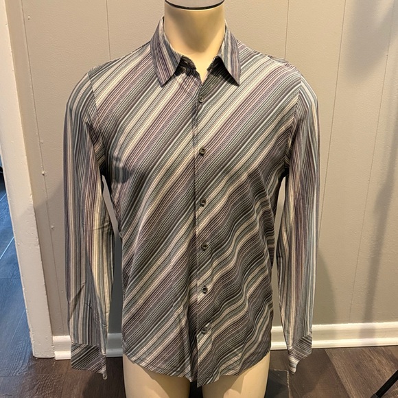 Boss Hugo Boss Men's Large Diagonal Striped Shirt - Picture 1 of 6